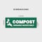 Fuel Stickers Compost Label for Waste Bin: Organic Waste / Compost Sticker, Outdoor, Heavy Duty, 6''x2'', 20PK Z-462COMPOST-20PK - alternate 3